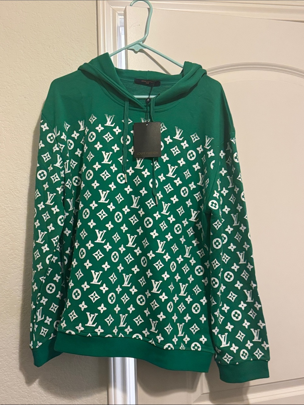 Louis Vuitton Green Monogram Hooded Sweatshirt